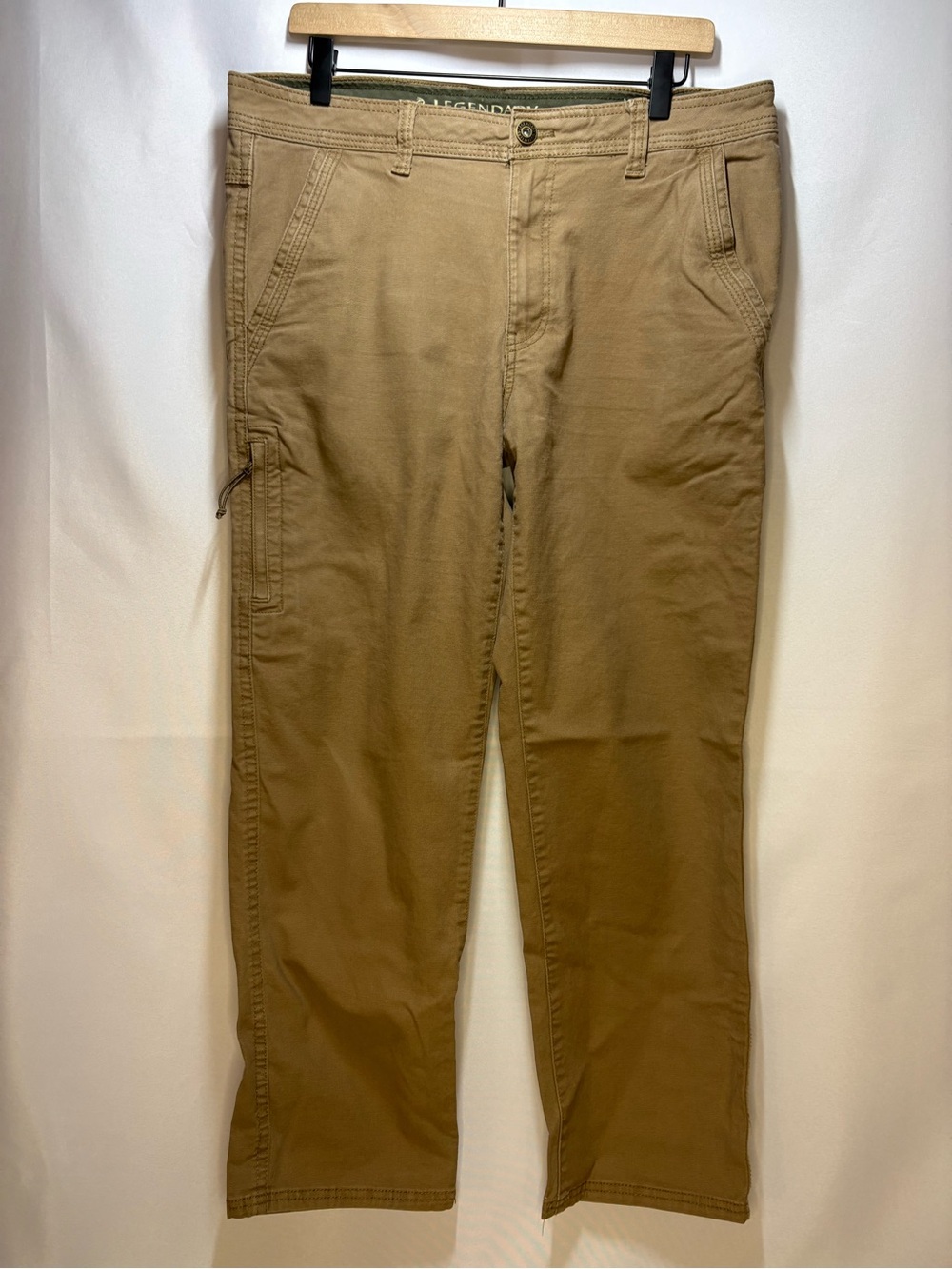 Legendary Outfitters Mens Brown Stretch Canvas Utility Pants 34x30